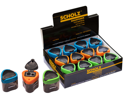 Ascutitoare cu container, 2 gauri, Scholz 4812 (12/720) Ascutitoare cu container, 2 gauri, Scholz 4812 (12/720)