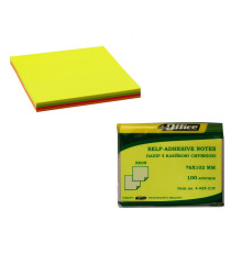 Hartie pt notite cu lipici, 76х102mm, neon mix, 100л., 4-425-21N 4Office (6/192)