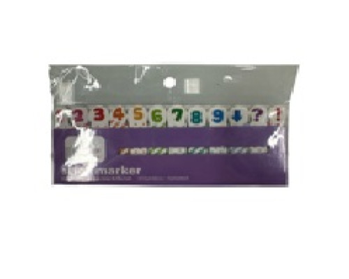 Самоклеющиеся бумажные индексы "Цифры" 12x30л (12/720)