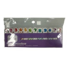 Indecsi colorati din hartie "Cifre" 12x50mm 12x30foi (720)