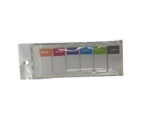 Indecsi colorati din hartie "Organizer" 12x50mm 6x30foi (12/600)