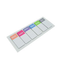 Indecsi colorati din hartie "Organizer" 12x50mm 6x30foi (12/600)