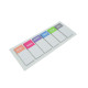 Indecsi colorati din hartie "Organizer" 12x50mm 6x30foi (12/600)