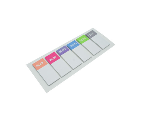 Indecsi colorati din hartie "Organizer" 12x50mm 6x30foi (12/600)