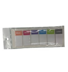 Indecsi colorati din hartie "Organizer" 12x50mm 6x30foi (12/600)