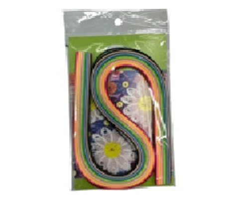 Бумага для квилинга яркие цвета 7/15/10мм (600)