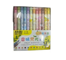 Фломастеры двухсторонние 12 цветов, с запахом фруктов DM-7605 (10/120)