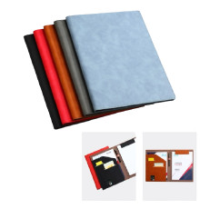 Clipboard A4 cu clema magnetica, dublu cu bbuzunar, eco piele, culori asorti A4-905 (50)
