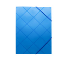 Mapa din plastic cu elastic A4, albastru, 988 (12/120/480)