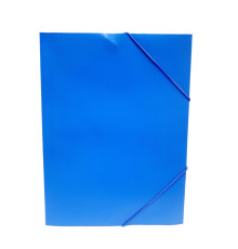 Mapa din plastic cu elastic A4, albastru, 988 (12/120/480)