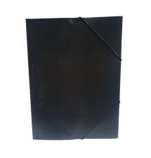 Mapa din plastic cu elastic A4, negru, 988 (12/120/480)