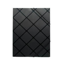 Папка пластиковая на резинках A4, черная, 988 (12/120/480)