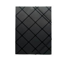 Mapa din plastic cu elastic A4, negru, 988 (12/120/480)