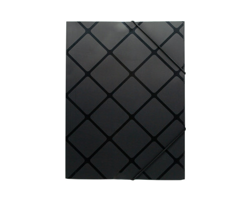 Mapa din plastic cu elastic A4, negru, 988 (12/120/480)