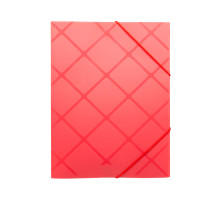 Mapa din plastic cu elastic A4, rosu, 988 (12/120/480)