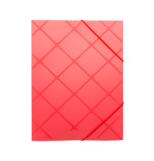 Mapa din plastic cu elastic A4, rosu, 988 (12/120/480)