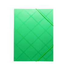 Mapa din plastic cu elastic A4, verde, 988 (12/120/480)