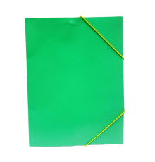 Mapa din plastic cu elastic A4, verde, 988 (12/120/480)