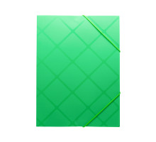 Mapa din plastic cu elastic A4, verde, 988 (12/120/480)