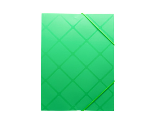 Mapa din plastic cu elastic A4, verde, 988 (12/120/480)