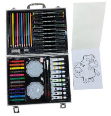 Set pictura copii servieta metalica, 48 piese