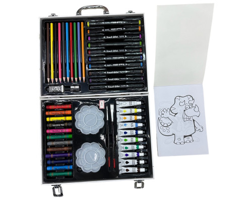 Set pictura copii servieta metalica, 48 piese