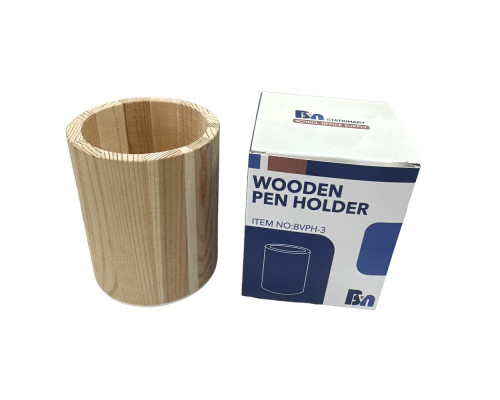 Pahar pentru pixuri lemn,rotund (120)