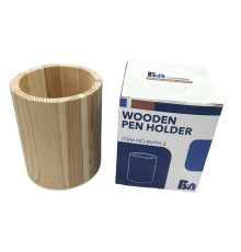 Pahar pentru pixuri lemn,rotund (120)