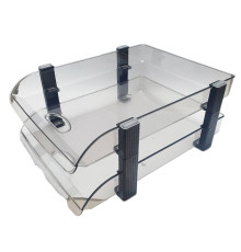 Tava p-u documente orizontala, cu 2 sectii, plastic transparent ZS-902 (36)