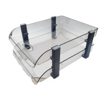 Tava p-u documente orizontala, cu 2 sectii, plastic transparent ZS-902 (36)