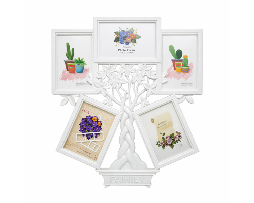 Foto colaj alb, "Arbore" 6 foto (28)