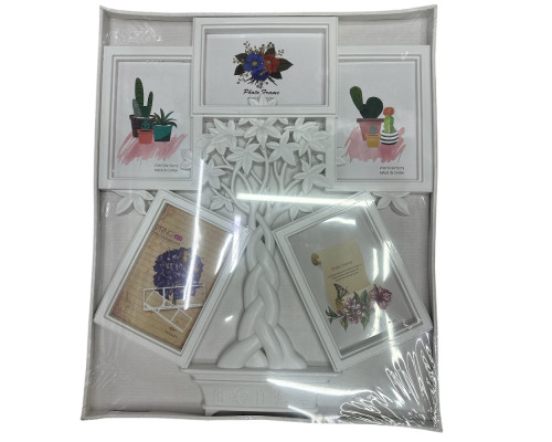 Foto colaj alb, "Arbore" 6 foto (28)