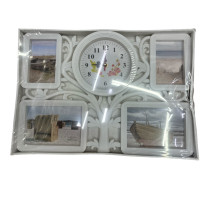 Foto colaj alb, cu ceas, "Arbore" 4 foto (16)