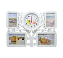 Foto colaj alb, cu ceas, "Arbore" 4 foto (16)