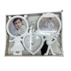 Foto colaj alb, cu ceas, "Love" 2 foto (36)