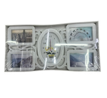 Foto colaj alb, cu ceas, 4 foto (16)