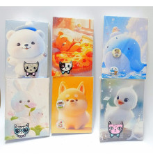 Фотоальбом "Cute" 12*16.5cм, 100фото 10*15см 4 диз. + значки (96)