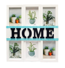 Foto colaj alb, "HOME" 6 foto + Banda decorativa (24)