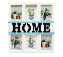 Foto colaj alb, "HOME" 6 foto + Banda decorativa (24)