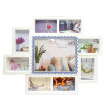 Foto colaj alb, 9 foto + Banda decorativa (16)