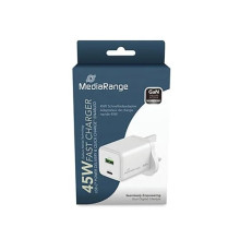 Зарядное устройство MediaRange 1x USB-C, und 1x USB-A,45W, MRMA113-2