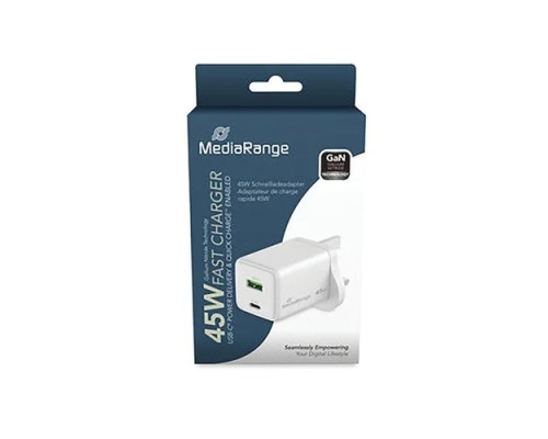 Зарядное устройство MediaRange 1x USB-C, und 1x USB-A,45W, MRMA113-2
