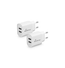 Зарядное устройство MediaRange 2x USB-A,12W, MRMA114