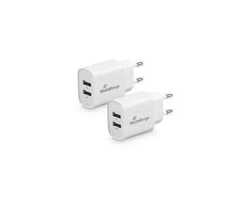 Зарядное устройство MediaRange 2x USB-A,12W, MRMA114 Зарядное устройство MediaRange 2x USB-A,12W, MRMA114