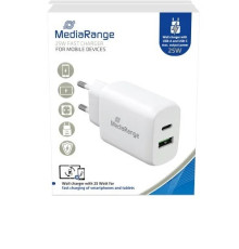 Зарядное устройство MediaRange 1x USB-C and 1x USB-A 25W, MRMA112-2