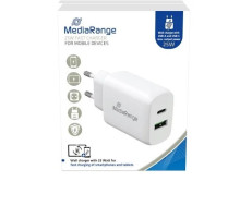 Incarcator MediaRange 1x USB-C and 1x USB-A 25W, MRMA112-2