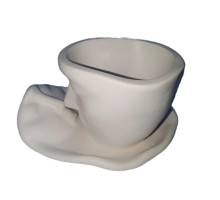 Set cană + farfurie din gips "Îndrăgostiți" h 9cm CM*