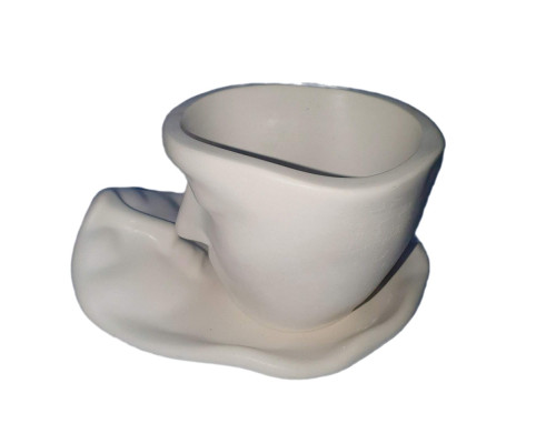 Set cană + farfurie din gips "Îndrăgostiți" h 9cm CM*