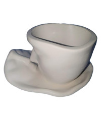 Set cană + farfurie din gips "Îndrăgostiți" h 9cm CM*