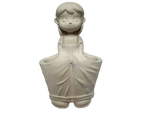 Figurina din gips suport "Fetita cu buzunare mari" h 12,5 CM*